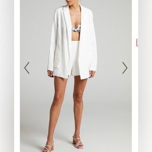 COPY - new AMALIE BY SHOWPO - ALLEGRA LINEN RELAXED JACKET BLAZER IN WHITE, siz…